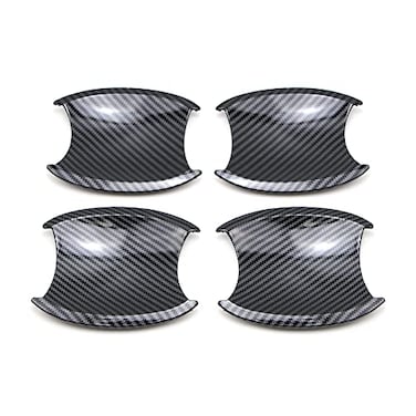 Dreamseek 4Pcs Door Handle Cup Bowl Cover for Honda CRV CRV 2007 2008 2009 2010 2011 Exterior ABS Molding Protector Trim Carbon Fiber Style
