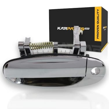 KarParts360 for Chevy Aveo 2004 05 06 07 2008 Exterior Door Handle Front Driver Side Chrome with Key Hole TrimAll Submodels 96541631PFM