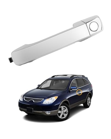 Gledewen Driver Door Handle Compatible with 20072012 Hyundai Veracruz Chrome Front Left Exterior Handle Replace 826513J010 826513J000 826523J010 Outer Door Handle