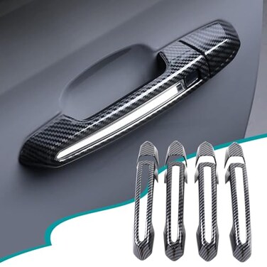 Hudiriy Exterior Door Handle Protector Trim Frame Cover Compatible with Cadillac XT4 XT5 XT6 CT4 CT6 ATS CTS XTS 20132023Door Handle CoverCar Door Handle Cover Frame Trim Carbon Fiber Pattern