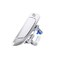 HUYILUN0104 Chrome Exterior Door Handle Outer Lock Front Rear Compatible with Honda Civic 2001 2002 2003 2004 2005 Front Right