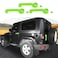 JOSHELA for Jeep JK Door Handle Cover Trim Green for Jeep Wrangler JK 2DR 20072017 Green Exterior Accessories 3pcs