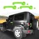 JOSHELA for Jeep JK Door Handle Cover Trim Green for Jeep Wrangler JK 2DR 20072017 Green Exterior Accessories 3pcs
