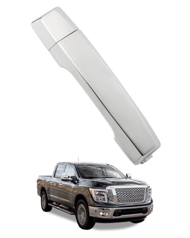 Gledewen Passenger Door Handle Compatible with 20042015 Nissan Titan Armada Chrome Front Right Passenger Side Exterior Door Handle Replace 81572 806407S000 80640ZC00A Outside Door Handle Part