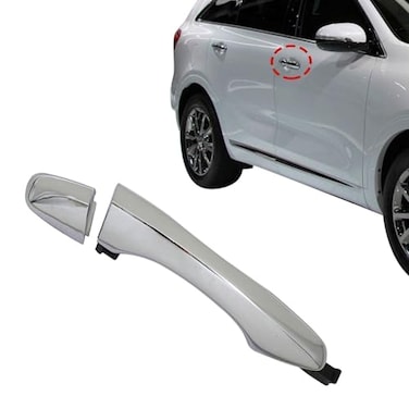 Priprilod Front Passenger Right Side Outside Door Handle wCover Chrome Compatible with Kia Sorento 2016202082661C5010 82662C5030