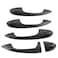 Qiilu 4pcs Car Carbon Fiber Style Door Handle Cover Trim ABS Door Handle Cover Replacement for Benz C Class W205 20152018 GLC Class X253 20162018