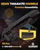 Gledewen Tailgate Latch Handle Kit Compatible with 20032009 Hummer H2 Textured Black Exterior Tail gate Door Handle Replace 97503 1513544 13767004 Rear Liftgate Latch Lever Repair Set Assembly