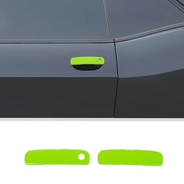 Voodonala for Challenger Door Handle Cover Trim Embellishment Fit for 20122024 Dodge Challenger Exterior Accessories 2pcs Green