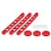 X AUTOHAUX 3pcs Door Handle Insert Decorative Strip Trim with Push Button Cover for Jeep Wrangler 2 Door 20072018 Red