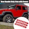 X AUTOHAUX 3pcs Door Handle Insert Decorative Strip Trim with Push Button Cover for Jeep Wrangler 2 Door 20072018 Red