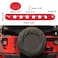 X AUTOHAUX 3pcs Door Handle Insert Decorative Strip Trim with Push Button Cover for Jeep Wrangler 2 Door 20072018 Red