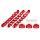 X AUTOHAUX 3pcs Door Handle Insert Decorative Strip Trim with Push Button Cover for Jeep Wrangler 2 Door 20072018 Red