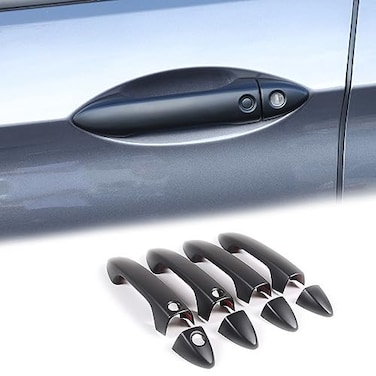 HIRUFAIT Exterior Door Handle Cover Trim for Honda Pilot 20162022 Honda Ridgeline 20172024 4PCS Car Outside Door Handle Protector Accessories ABS Material Matt Black