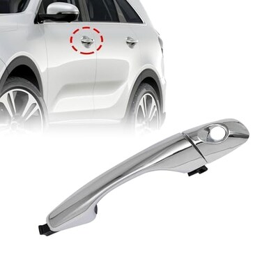 Priprilod Front Left Driver Side Exterior Door Handle Chrome Compatible with 2016 2017 2018 2019 2020 Kia Sorento Replace 82651C5010 82652C5010