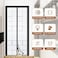 Veanusiver Adjustable Insulated Door Curtain Magnetic Thermal SelfClosing Privacy Door Screen Fit Doors Size Width 34 39 Height 81 84 Hands Free with Closure Weighted Bottom Grey