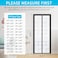 Veanusiver Adjustable Insulated Door Curtain Magnetic Thermal SelfClosing Privacy Door Screen Fit Doors Size Width 34 39 Height 81 84 Hands Free with Closure Weighted Bottom Grey