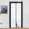 Veanusiver Adjustable Insulated Door Curtain Magnetic Thermal SelfClosing Privacy Door Screen Fit Doors Size Width 34 39 Height 81 84 Hands Free with Closure Weighted Bottom Grey