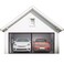 AURELIO TECH Magnetic Garage Door Screen for 2 Car 16x7 ft Double Garage Door Mesh Screen Curtain Cover Kit with Hook and Loop