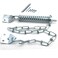 FDXGYH 2 Set Screen Door Chain Heavy Duty Storm Door Chain Protector Chain and Spring Storm Door CloserSilver