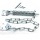 FDXGYH 2 Set Screen Door Chain Heavy Duty Storm Door Chain Protector Chain and Spring Storm Door CloserSilver