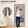 Sunmoxia Magnetic Door Screen Durable Reinforced AntiTear Mesh SelfClosing Curtain Heavy Duty Screen Door with Full Frame Hook Loop Fit Door Size 36 x 82 Inch Silver