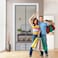 Sunmoxia Magnetic Door Screen Durable Reinforced AntiTear Mesh SelfClosing Curtain Heavy Duty Screen Door with Full Frame Hook Loop Fit Door Size 38 x 82 Inch Silver