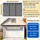 YoFuZiHu Premium Garage Door Screen for 2 Car High Garage 16x9ft Heavy Duty Durable Fiberglass Screen Mesh Hook Loop Tapes Strips Doors Screen with Powerful Magnets Easy to Install 16x9 Black