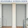 WochiTV Reversible Screen Door Mesh Fits Door Size 38 x 80 Left Right Side Opening Magntic Screen Door Screen Size 40 x 82 Top AntiTearing Mesh Net Curtain with Magnet