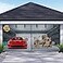 Iduontis Garage Door Screen for 2 Car Garage 16x7FT Magnetic Screen Garage with Retractable Fiberglass Mesh and Heavy Duty Weighted Bottom Easy Assembly Pass Hands Free Door Screen Kit
