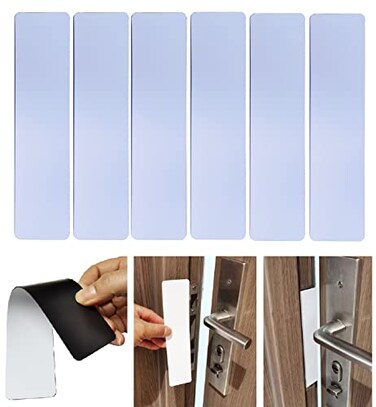 YnFag 6 Pack Magnetic Lockdown Strips for Iron Door Frames HighDensity Magnet Security Devices for School and Office Effective and Easy Solution for Emergency Lockdowns White