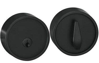Berlin Modisch Zero Gravity Urban Series Single Cylinder Deadbolt Lock for Front Door Entrance Modern High Security Heavy Duty Iron Black Finish