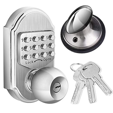Bravex Keyless Entry Door Lock Deadbolt Keypad Sabbath Lock Stainless Steel 100 Mechanical Pass CodeKey No Risk of Low Power
