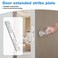 Kscjdg Deadbolt Armor 6 Inch Extended Strike Plate for Heavy Duty Residential Door 3 Pack Silver