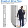 Kscjdg Deadbolt Armor 6 Inch Extended Strike Plate for Heavy Duty Residential Door 3 Pack Silver