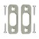 FELHOOD 2 Pack Deadbolt Strike Plate Door Backplate 1 x 214 Round Corner Satin Brushed Nickel with 4 Screws 138