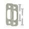 FELHOOD 2 Pack Deadbolt Strike Plate Door Backplate 1 x 214 Round Corner Satin Brushed Nickel with 4 Screws 138