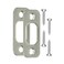 FELHOOD 2 Pack Deadbolt Strike Plate Door Backplate 1 x 214 Round Corner Satin Brushed Nickel with 4 Screws 138