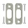 FELHOOD 2 Pack Deadbolt Strike Plate Door Backplate 1 x 214 Round Corner Satin Brushed Nickel with 4 Screws 138