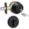 Gaurqiah Keyed Single Cylinder Deadbolt Lock for Exterior Round Design Dead Bolt for Front Door and Entrance Door Matte Black