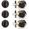 Probrico Keyed Alike Single Cylinder Deadbolts Oil Rubbed BronzeCombo Packs One Side Keyed Deadbolts 3 Keys Interior Exterior Door Lock for Entrance Lock and Front Gate 3 Pack