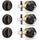 Probrico Keyed Alike Single Cylinder Deadbolts Oil Rubbed BronzeCombo Packs One Side Keyed Deadbolts 3 Keys Interior Exterior Door Lock for Entrance Lock and Front Gate 3 Pack