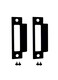 QCAA Stainless Steel Extended Replacement Lock Strike 478 for Deadbolt Black 2 Pack Made in Taiwan