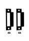 QCAA Stainless Steel Extended Replacement Lock Strike 478 for Deadbolt Black 2 Pack Made in Taiwan