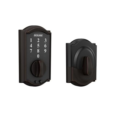 SCHLAGE BE375 CAM 716 Camelot Touch Deadbolt Aged Bronze