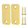 Siwil Brass Door Filler Plate 1 x 214 with Round Corner Door Edge Hole Cover Plate 2 Pack