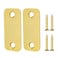 Siwil Brass Door Filler Plate 1 x 214 with Round Corner Door Edge Hole Cover Plate 2 Pack