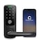 ULTRALOQ Latch 5 Smart Lock Worlds First WiFi Smart Lever Lock AutoLock Touchscreen Digital Keypad Fingerprint Door Handle for Home Front Door Rental Office App Remote Control Black