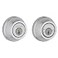 Kwikset Gatelatch Deadbolt Lock Satin Chrome Round Keyed on Exterior and Interior Front Entry Door Pick Resistant SmartKey Rekey Security Double Cylinder Dead Bolt