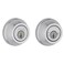 Kwikset Gatelatch Deadbolt Lock Satin Chrome Round Keyed on Exterior and Interior Front Entry Door Pick Resistant SmartKey Rekey Security Double Cylinder Dead Bolt