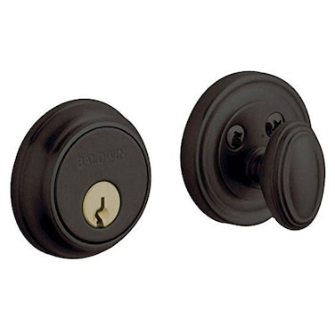 Baldwin Estate 8031102 Low Profile Traditional Single Cylinder Deadbolt in Oil Rubbed Bronzr OilRubbed Bronze